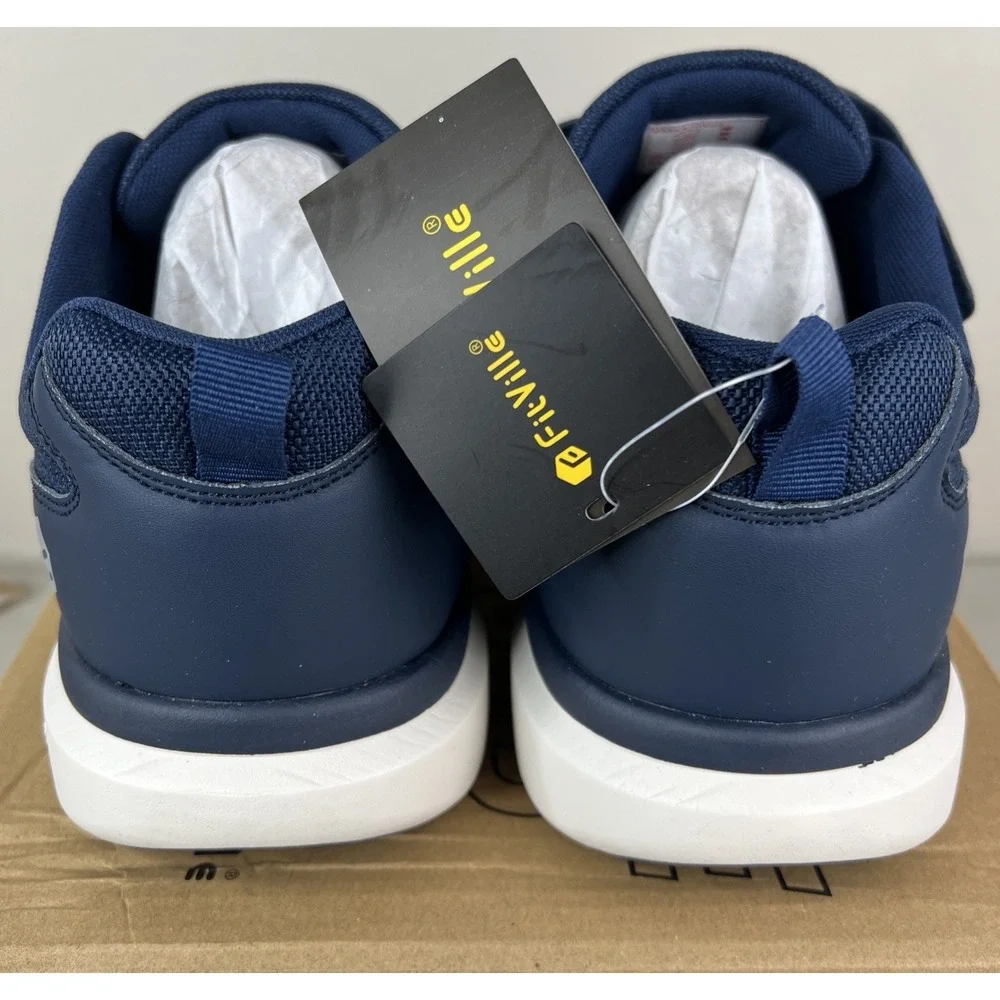 NEW Mens FitVille Easy Top StrapEase V4 Navy Comfort SIZE 13 EW Extra Wide Shoes
